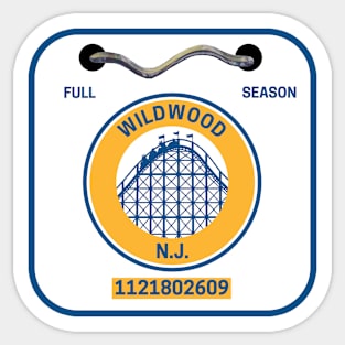 Wildwood New Jersey Beach Badge Sticker